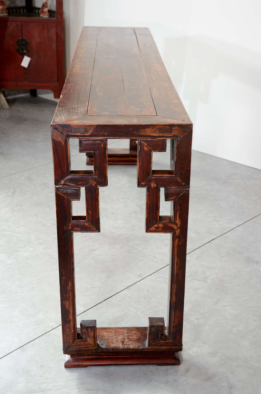 19th Century, Chinese Walnut Console 4