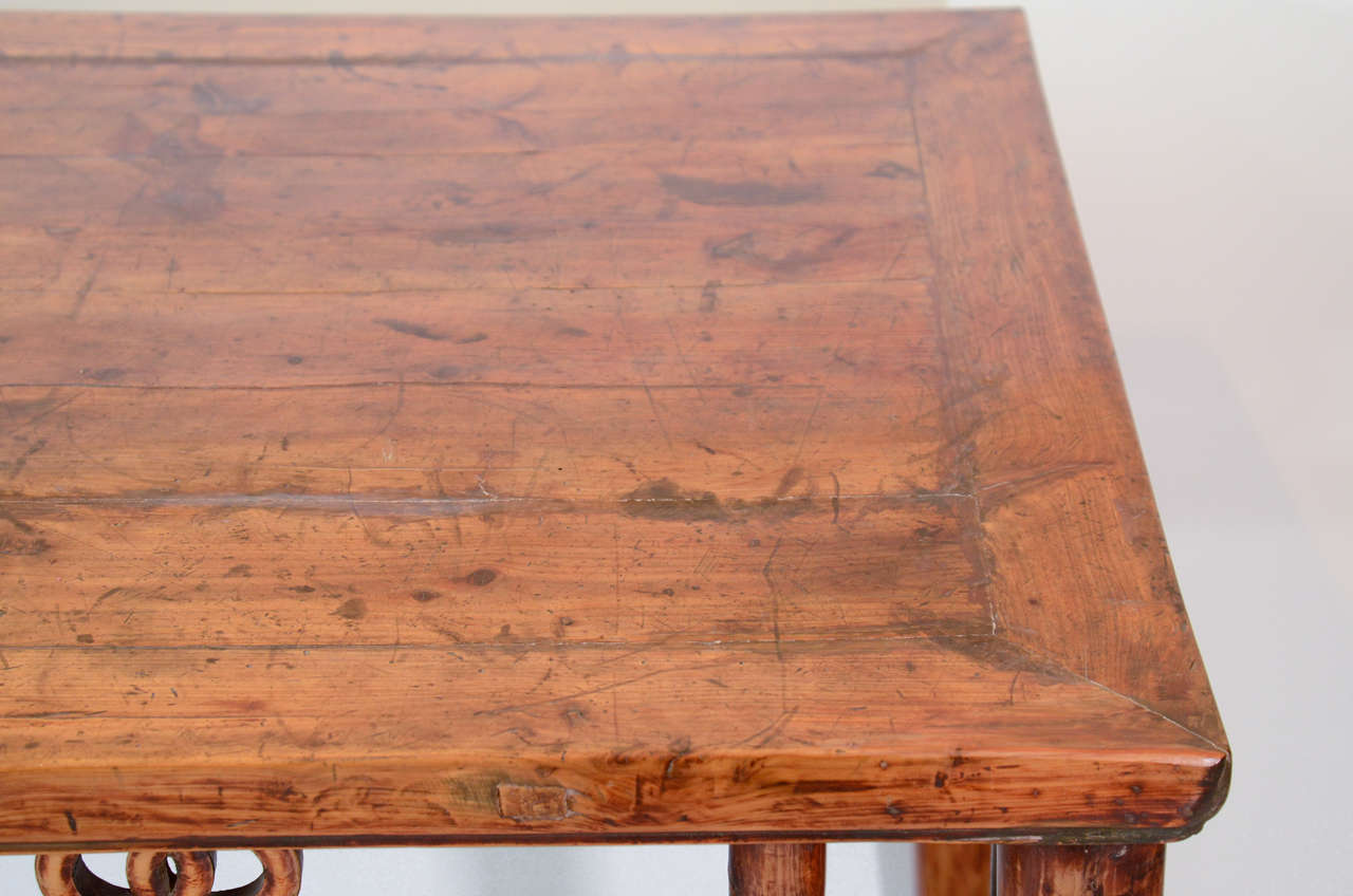 19th Century Chinese Painting Table In Cypress Wood For Sale 1