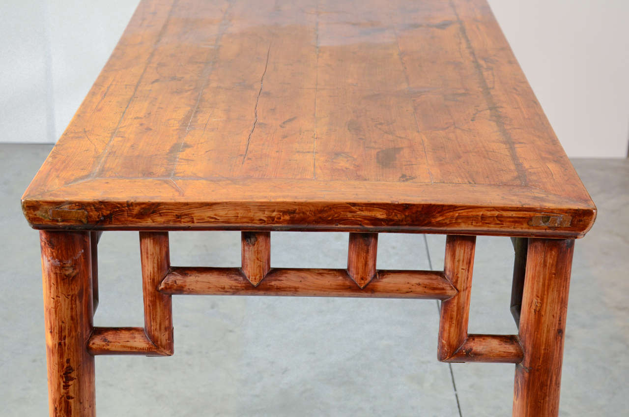 19th Century Chinese Painting Table In Cypress Wood For Sale 4