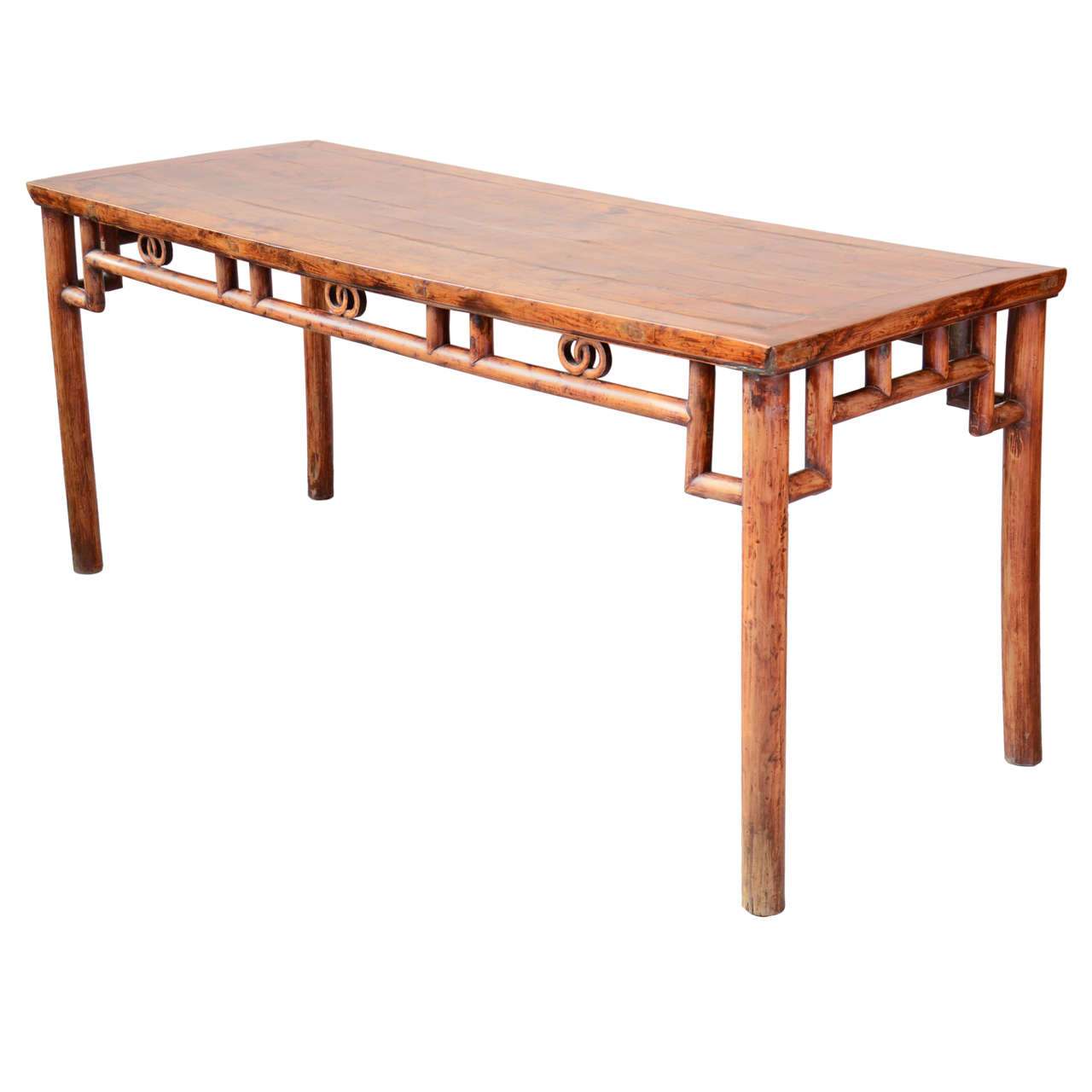 19th Century Chinese Painting Table In Cypress Wood