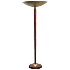 Antique Rare Rosewood Torchiere/Floor Lamp