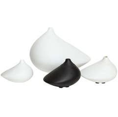 Ceramics, Four Rosenthal "Pollo" Vases Studio Line Designed by Tapio Wirkkala