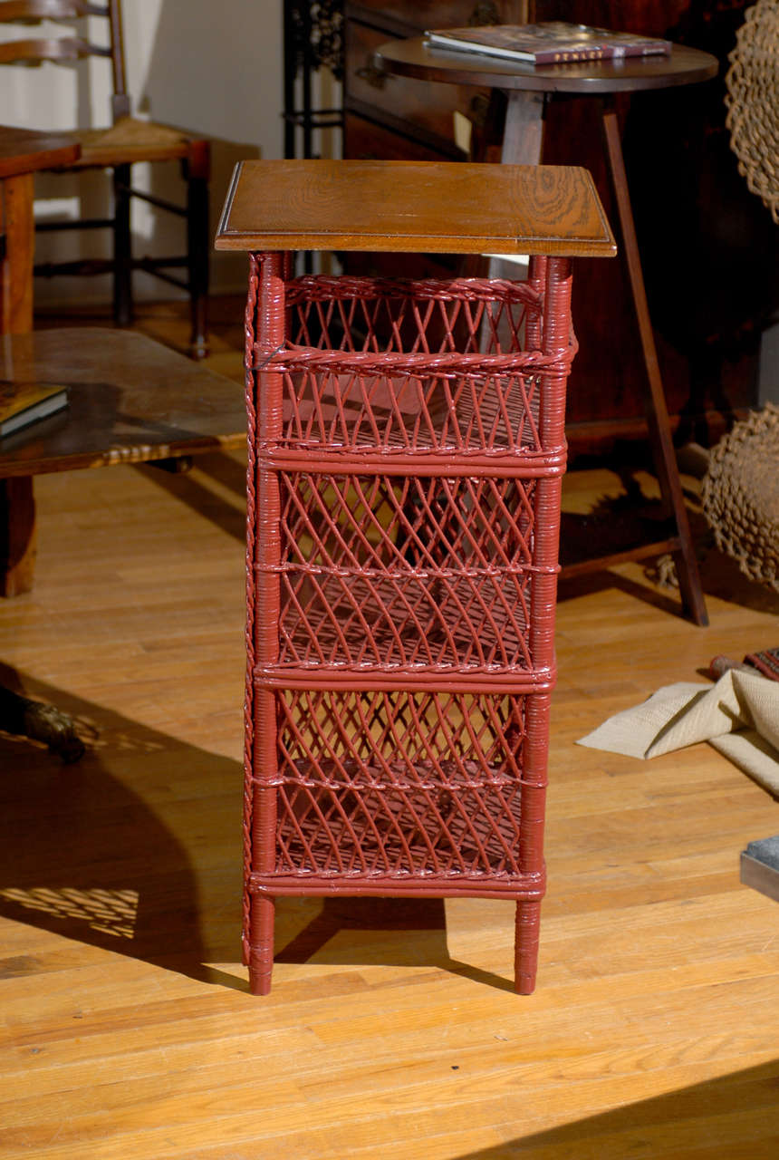 American Wicker Tall Shelf at 1stdibs