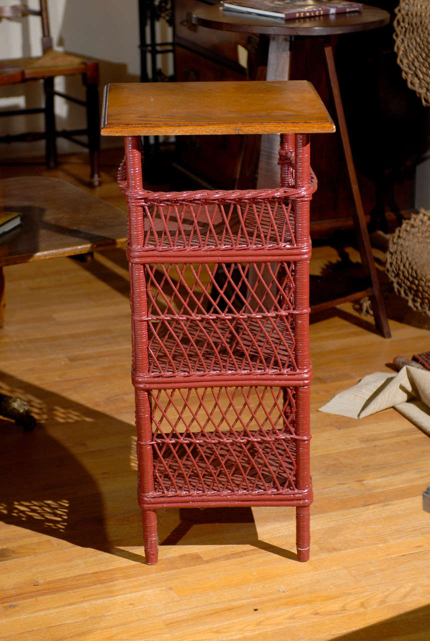 American Wicker Tall Shelf at 1stdibs