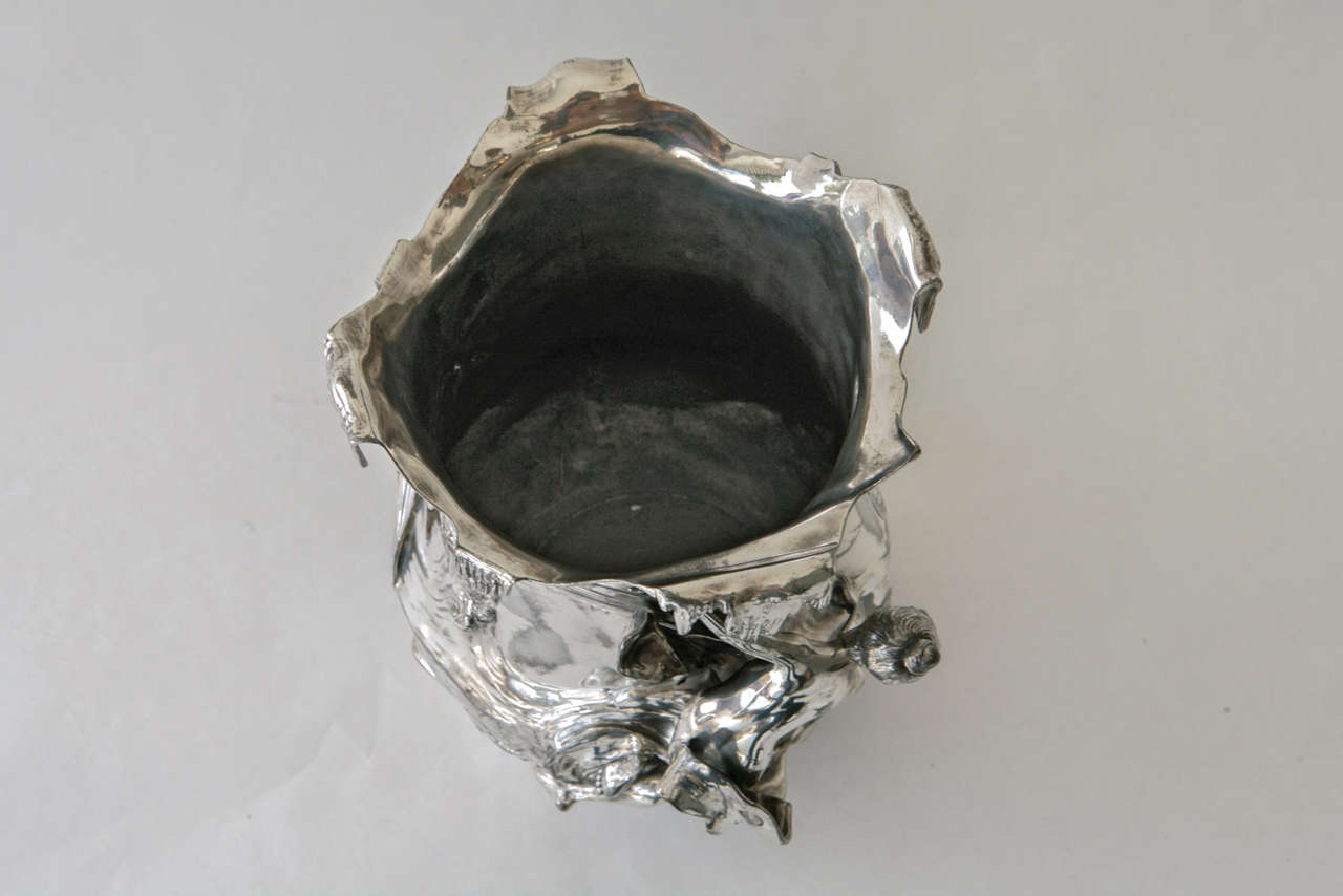 Silver Plate Art Nouveau Champagne Bucket