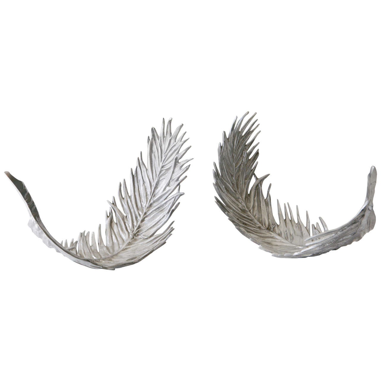 Pair of Cast Aluminum Palm Fronds by Arthur Court