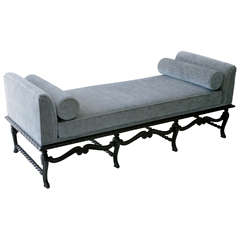 Antique Italian Baroque Style Daybed with Bolsters