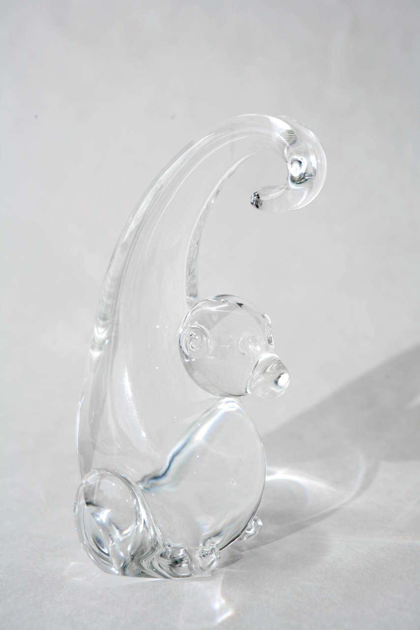 Monkey by Steuben Glass