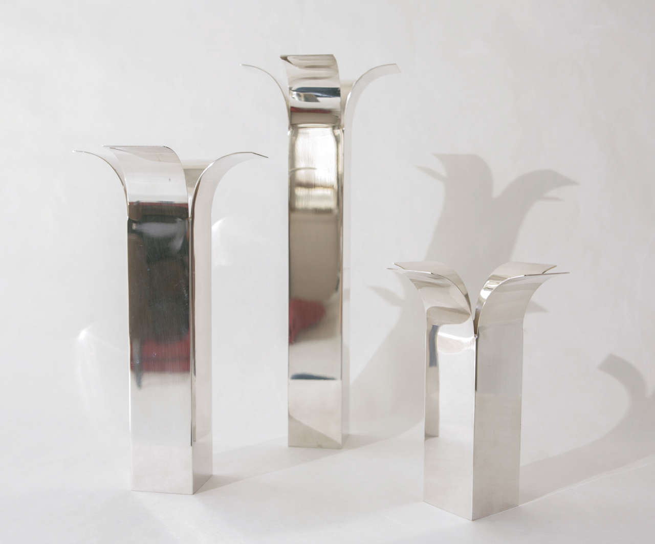  Silver Plated Candleholders/Vases by Sabattini 1