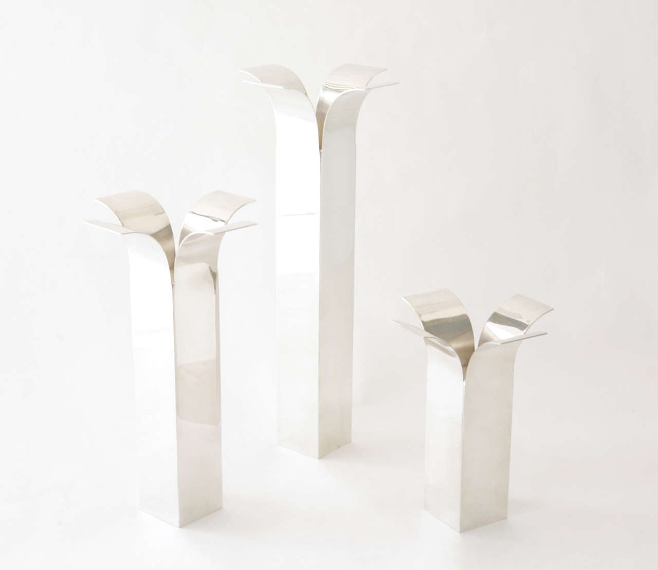  Silver Plated Candleholders/Vases by Sabattini 4