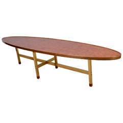 An Ed Wormley for Dunbar Elm Surfboard Coffee Table.