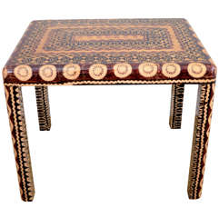 A Karl Springer 
Batik
 Rectangular Table.