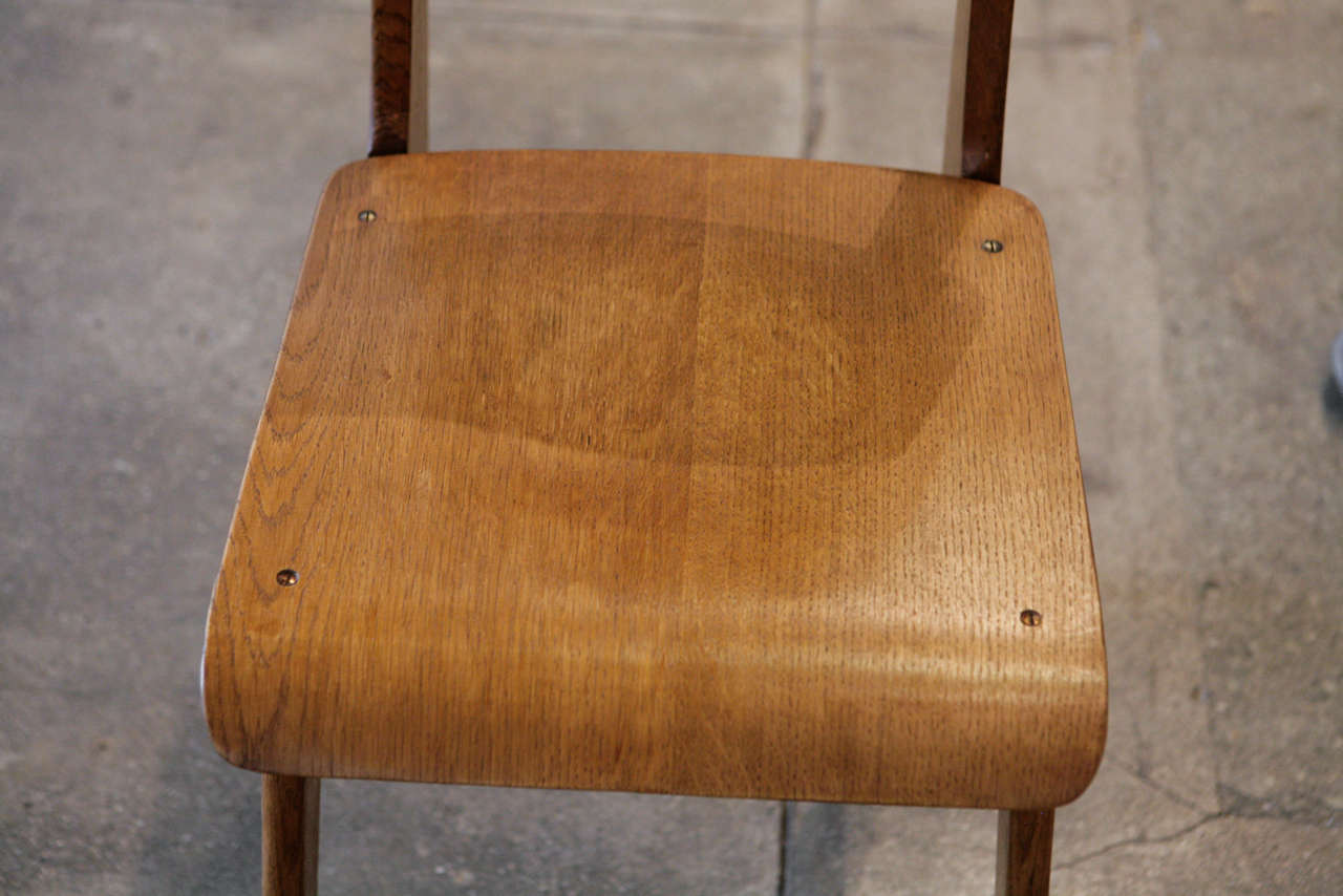 Jean Prouve, ensemble de 4 chaises Tout en Bois, vers 1941 Excellent état à Los Angeles, CA