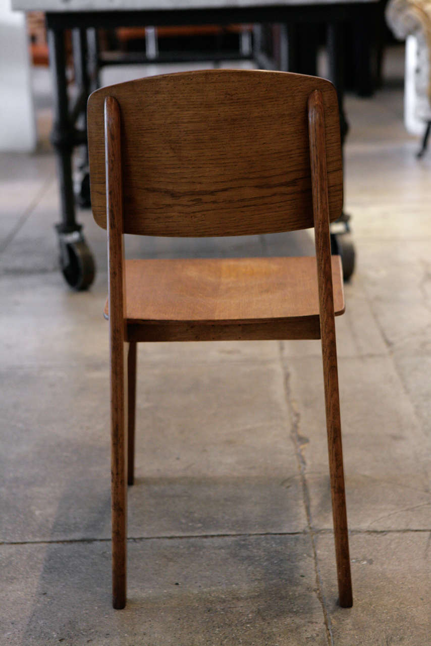 Jean Prouve, ensemble de 4 chaises Tout en Bois, vers 1941 1