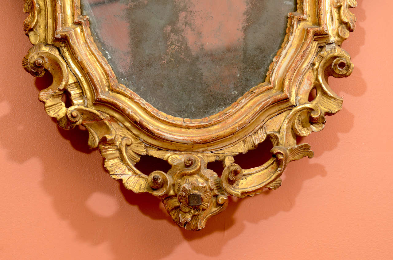 Pair of Italian Rococo Mirrors In Good Condition In Westwood, NJ