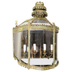 Unusual English Copper Wall Lantern 2