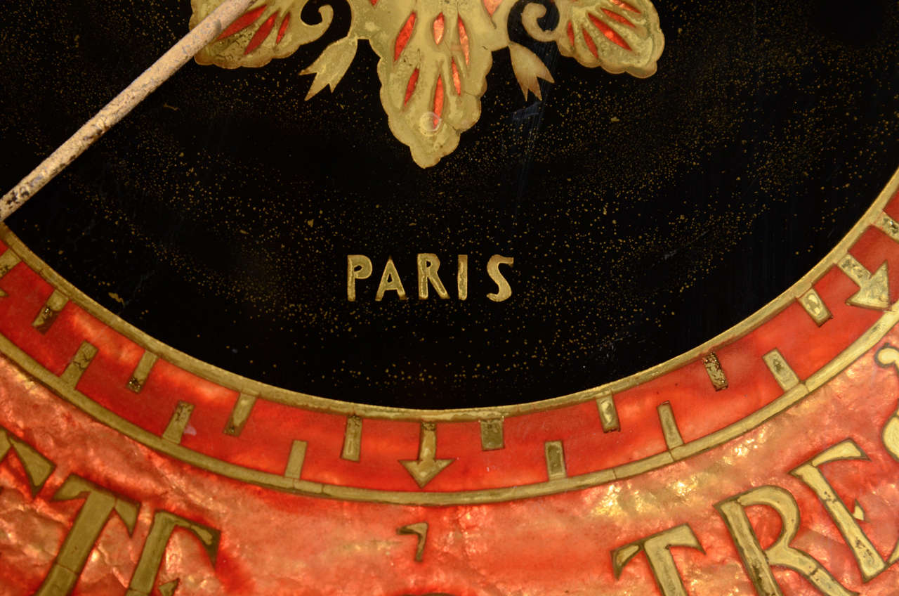 French Charles X Eglomise Barometer 1