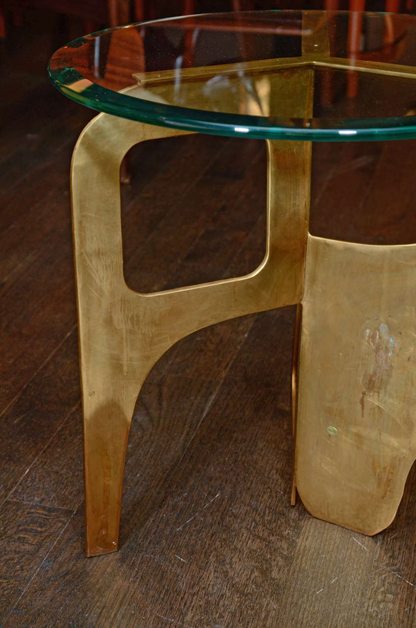 Bronze Appoint Side Table In Good Condition For Sale In New York, NY
