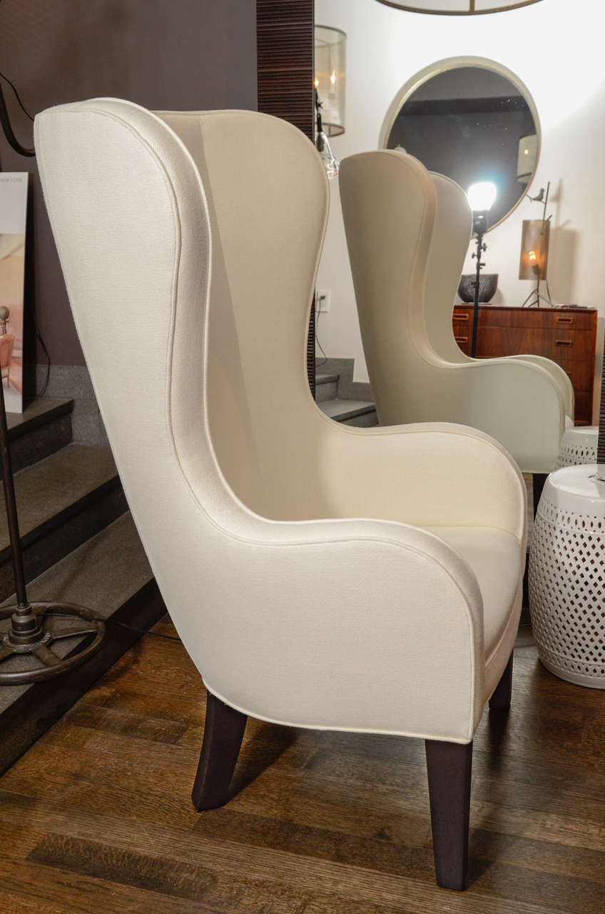 Jenelle Wingback Chair In Excellent Condition For Sale In New York, NY