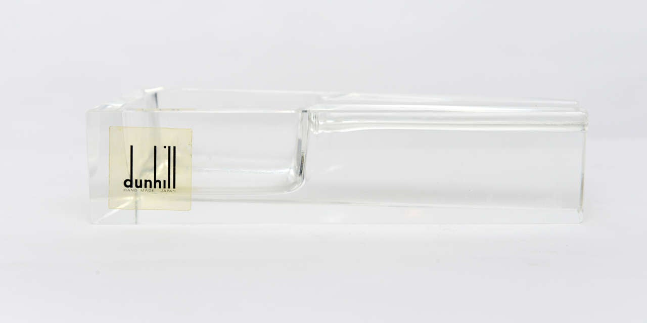 Glass Dunhill Cigar Holder Ashtray