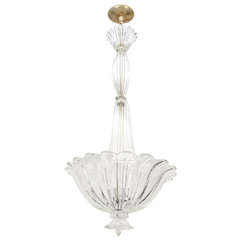 Fluted Murano Glass Chandelier