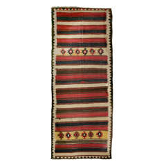 Vintage Large Wool Persian Kilim Runner