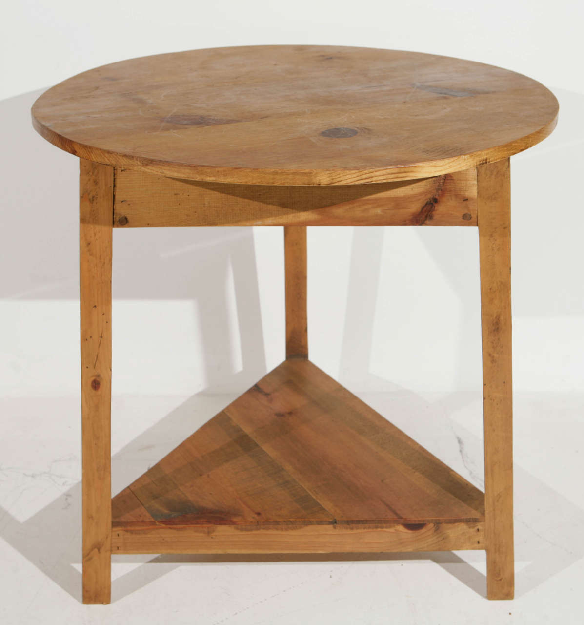 Large Antique Pine English Cricket Table