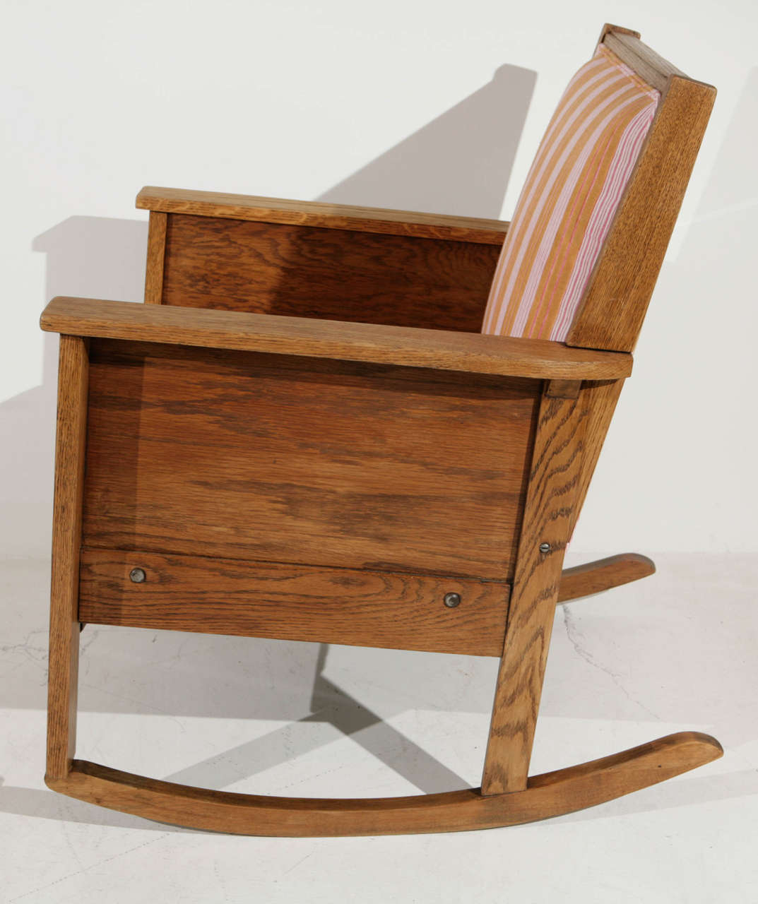 Late 19th Century American Craftsman Mission Style Oak Rocking Chair 2
