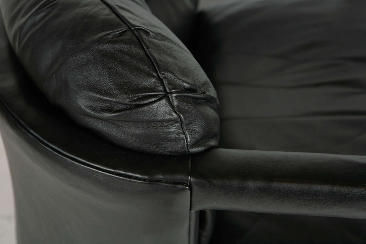Pair of 1970s Leather Wrapped Dansen Contemporary Arm Chairs 2