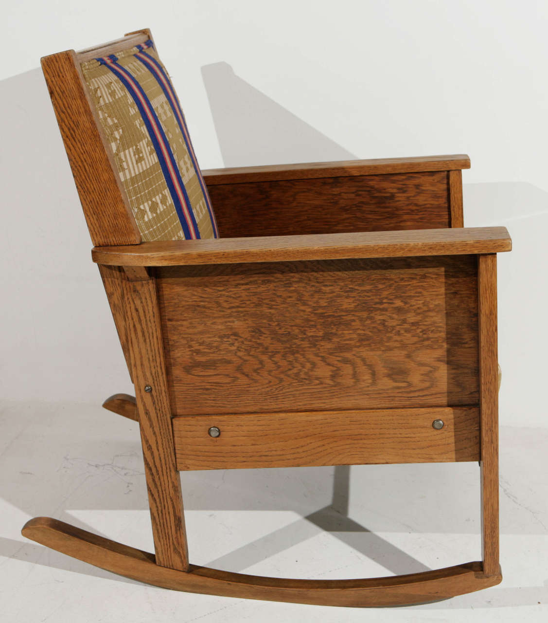 Late 19th Century American Craftsman Mission Style Oak Rocking Chair at