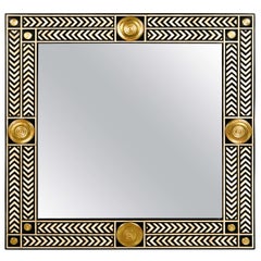 Paul Marra Hand Painted Herringbone Mirror