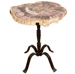 Thicker Top Petrified Wood Stand