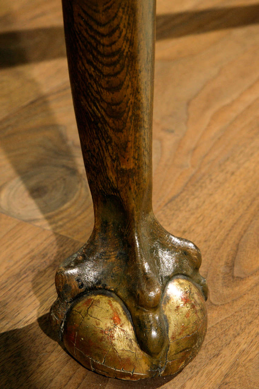 18th Century and Earlier 18th Century Irish Walnut Occasional Table with Ball and Claw Feet For Sale