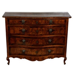 18th Century Maltese Four Drawer Serpentine Front Commode