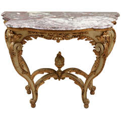 19th c. Italian Giltwood and Painted Console