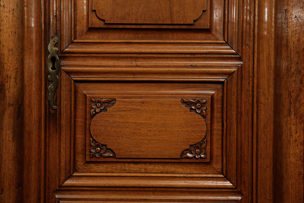 18th Century Regence Period French Walnut Two-Part Cabinet For Sale 1