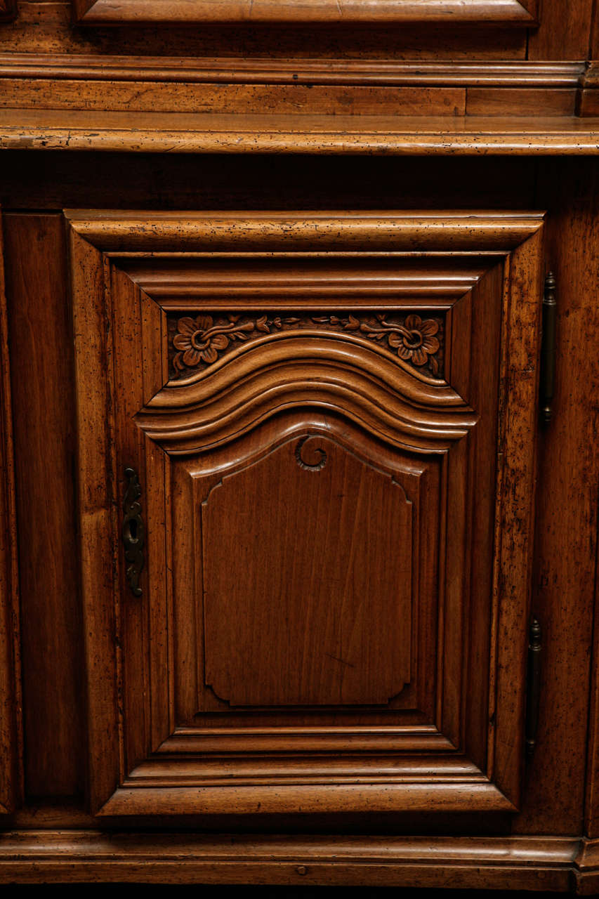 18th Century Regence Period French Walnut Two-Part Cabinet For Sale 2