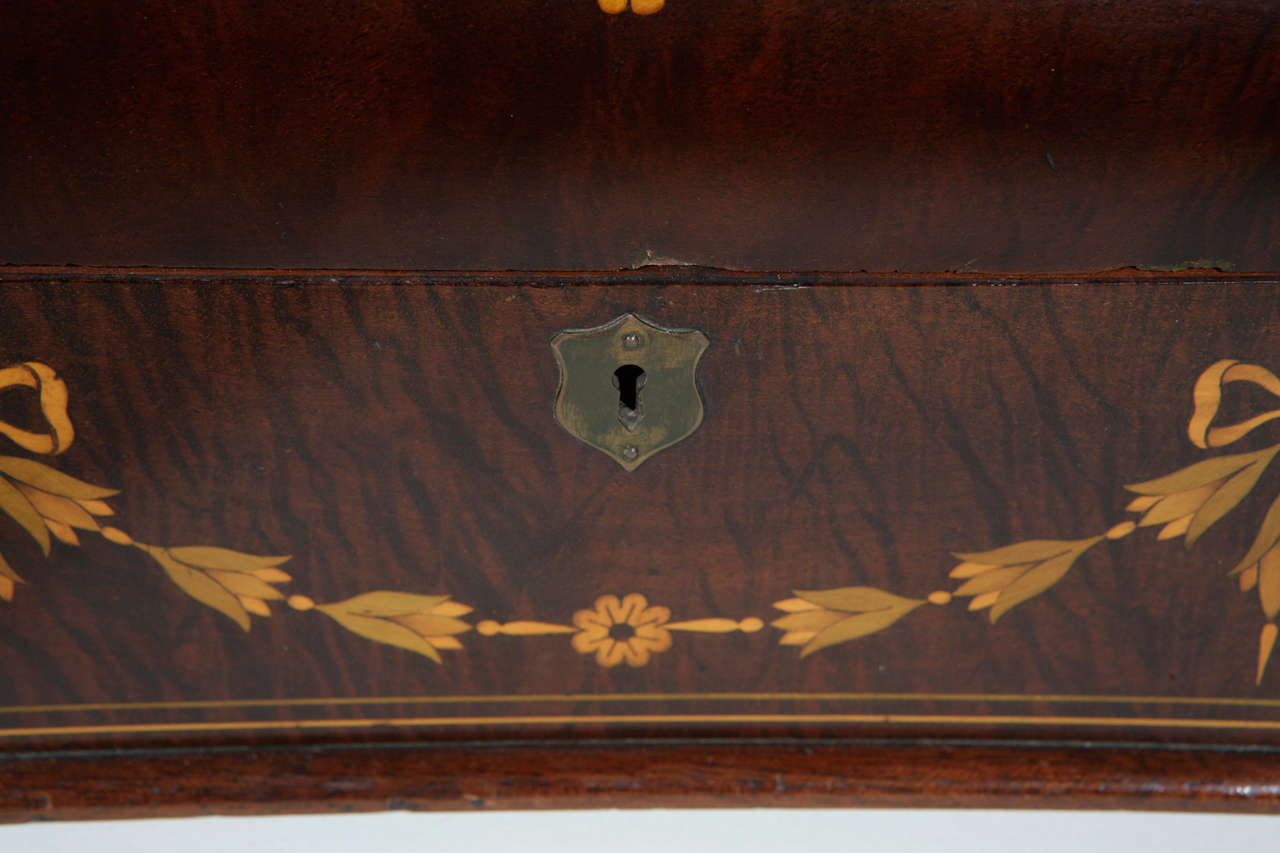 19th Century English Inlaid Letter Box Signed by Maker For Sale 1