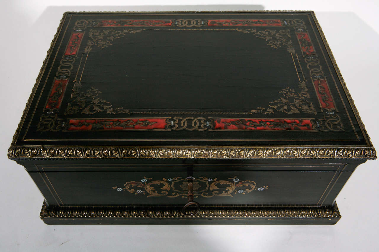 19th Century French Boulle Style Box For Sale 2