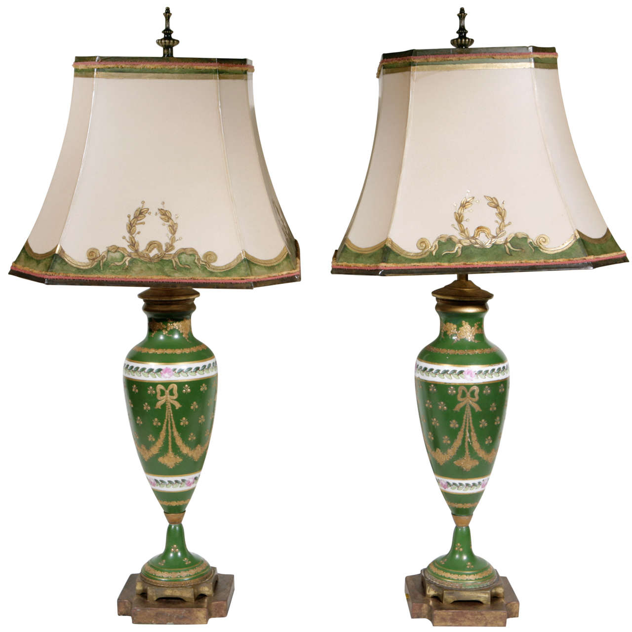Pair of 19th Century Limoges Lamps at 1stDibs