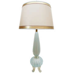 1940s-1950s Single Italian Murano Glass Lamp