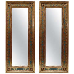 Pair of 18th c. Italian Giltwood Mirrors
