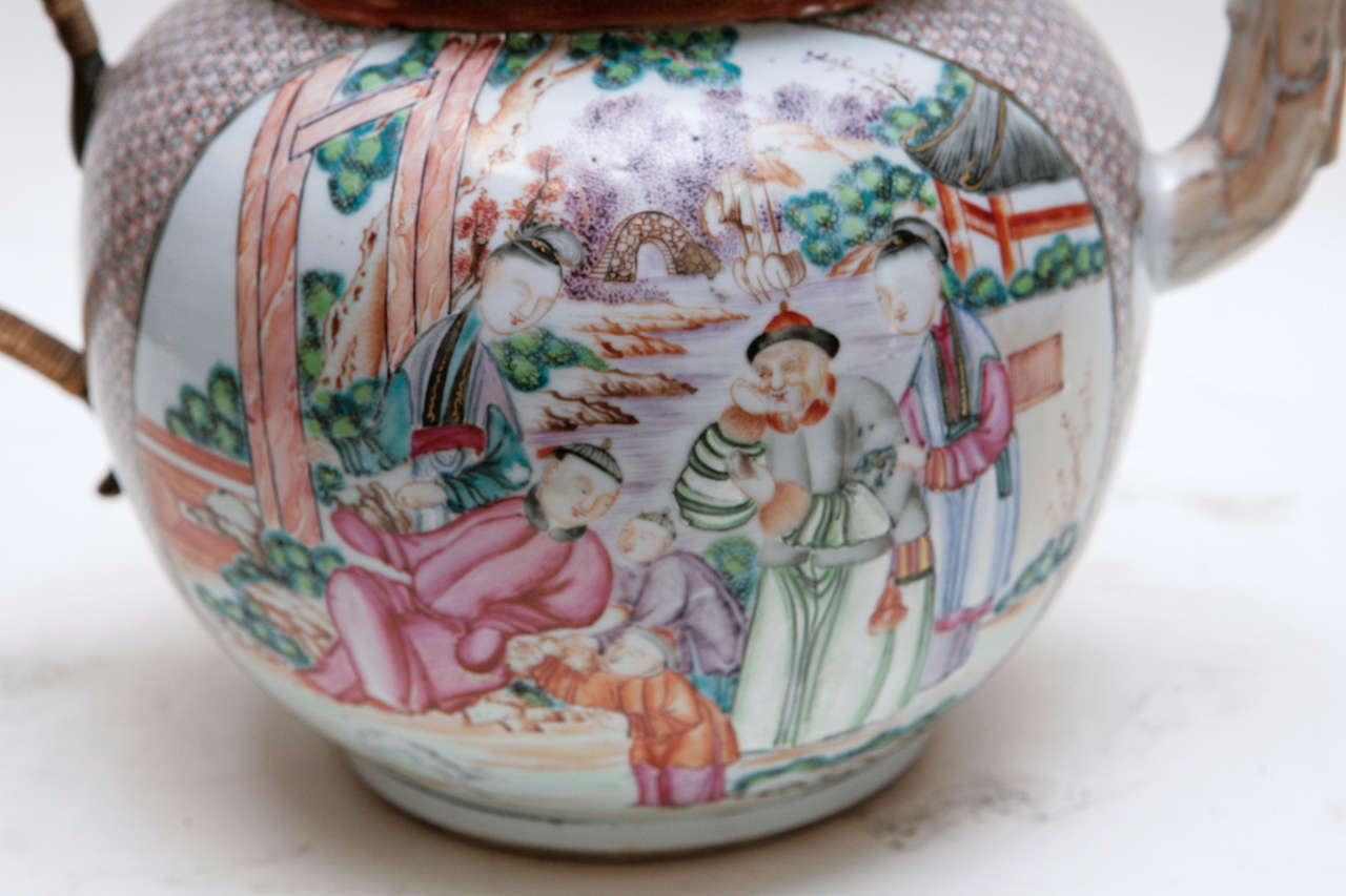 Porcelain 18th c. Chinese Tea Pot