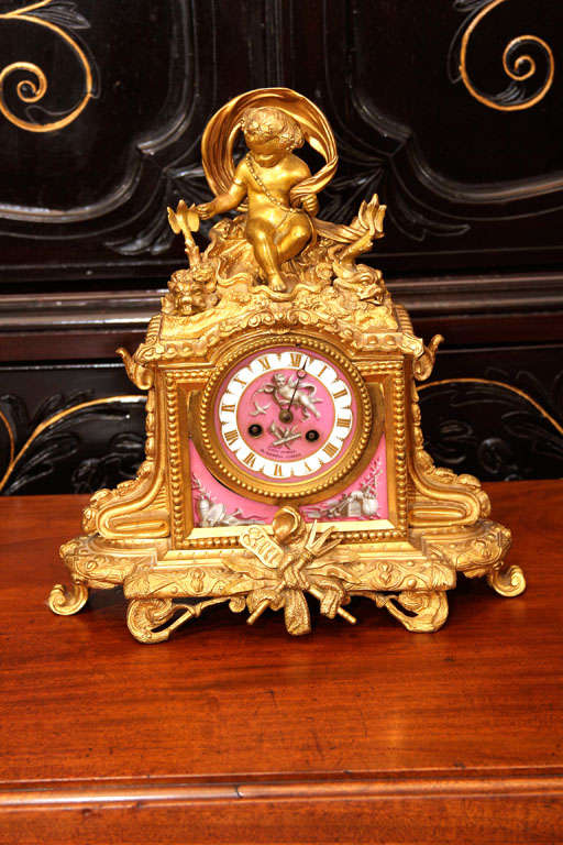 Vincenti & Cie Rose Pompadour Clock