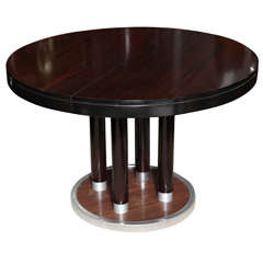 French Art Deco Exotic Macassar Ebony Dining Table