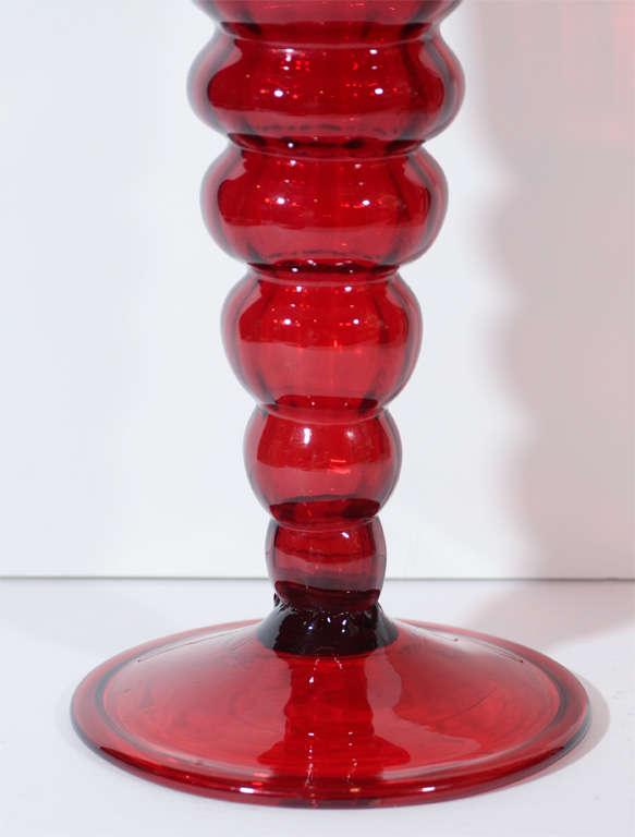 20th Century A red Venetian Glass vase. For Sale