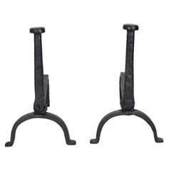 Small Disc-Top Andirons