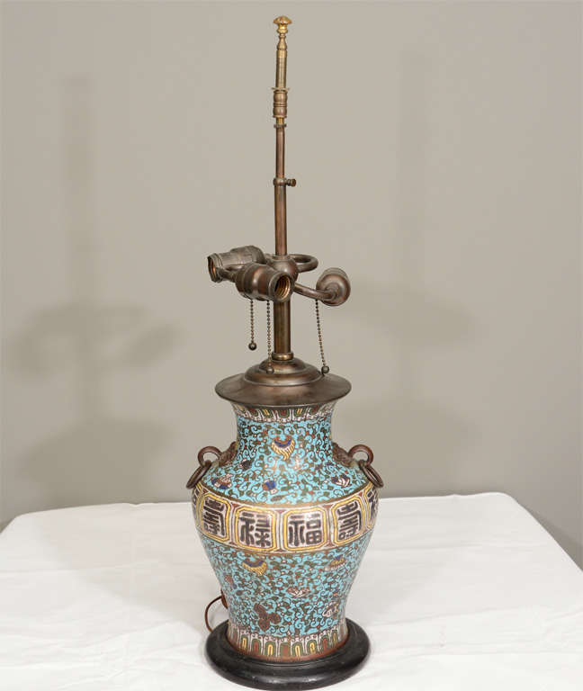 Chinese Cloisonne Lamps