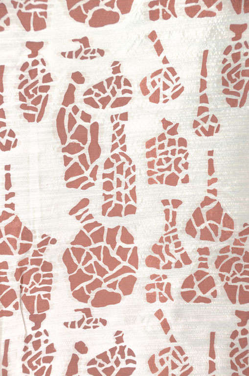 American Hand-screened Print on Silk Textile by Dorothy Harkins For Sale