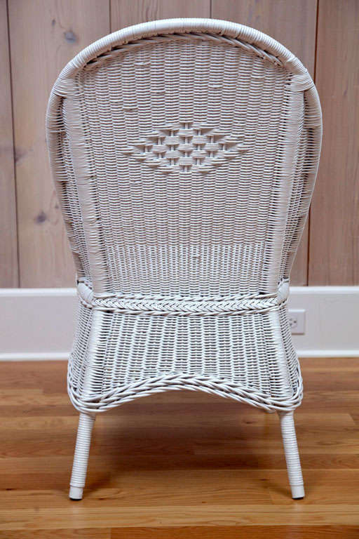 Antique Deco Wicker Desk and Chair 2